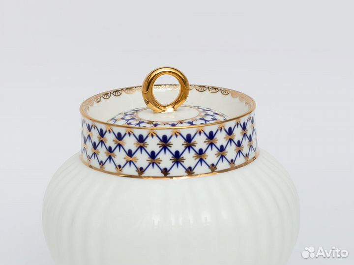 Сахарница 390 мл ифз форма Волна, рисунок Кобальто