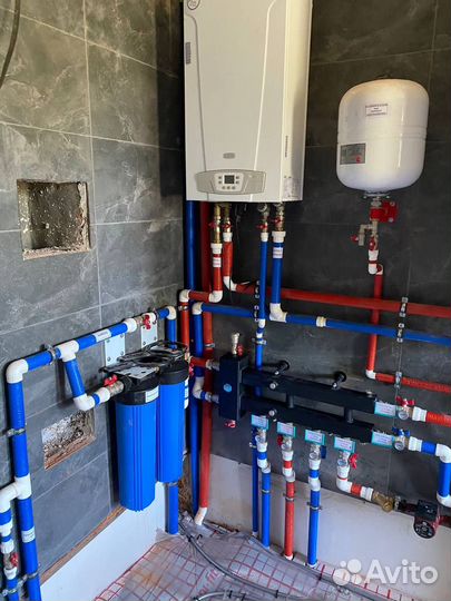 Монтаж отопления, водяной теплый пол, котлы