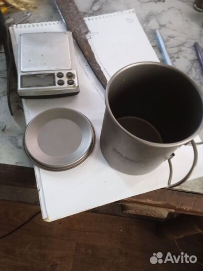 Титановая кружка с крышкой