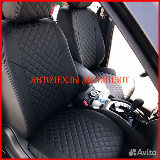 Чехлы Автопилот SsangYong Kyron из экокожи чёрные