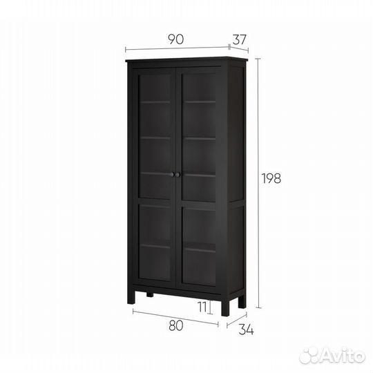 Стеклянный шкаф витрина IKEA Hemnes Кымор оригинал