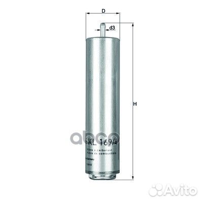 Фильтр топливный kl169/4d Mahle/Knecht