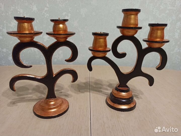 Подсвечник из дерева