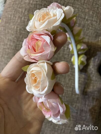 Ободок с цветами