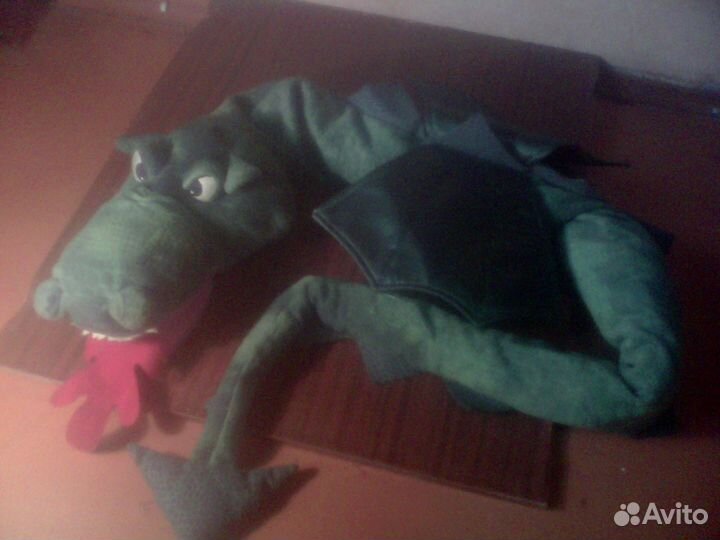 Дракон зелёный. кукла одевается на руку