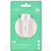 Азу vixion U22 2-USB/2.1A длинный блок белый