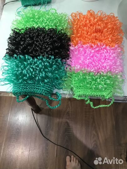 Мочалки ручного вязания