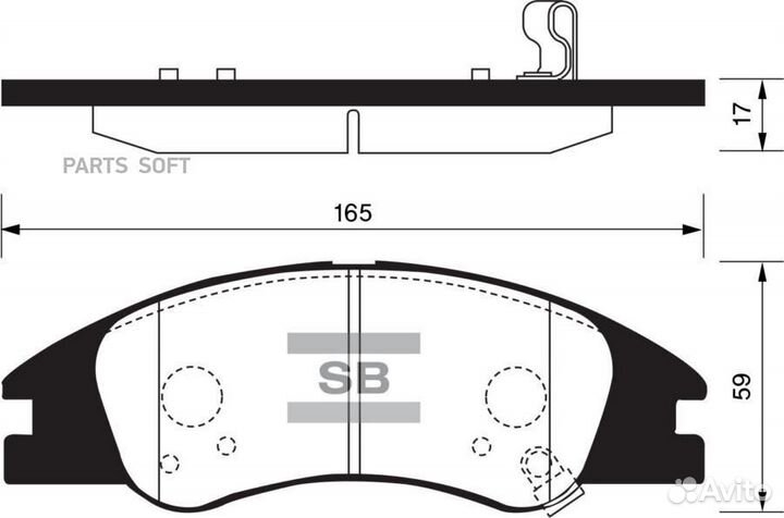 Sangsin brake SP1167 Колодки торм.дисковые Hi-Q KI