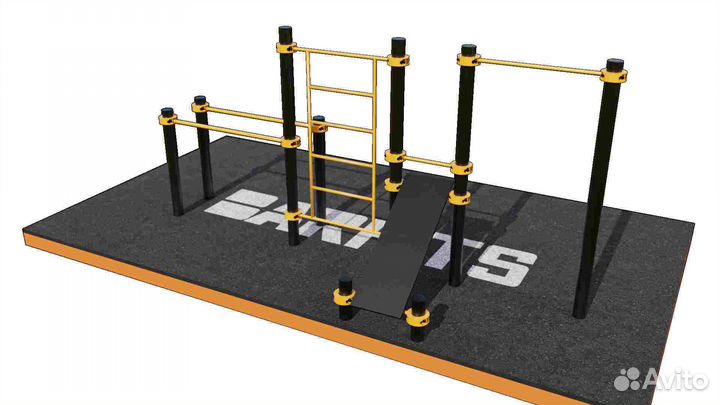 Воркаут Площадки - Турник, скамья, брусья