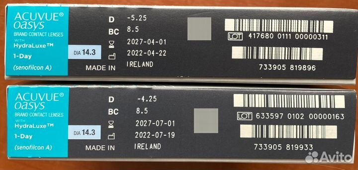 Линзы 1-Day Acuvue Oasys with Hydraluxe, 90 шт
