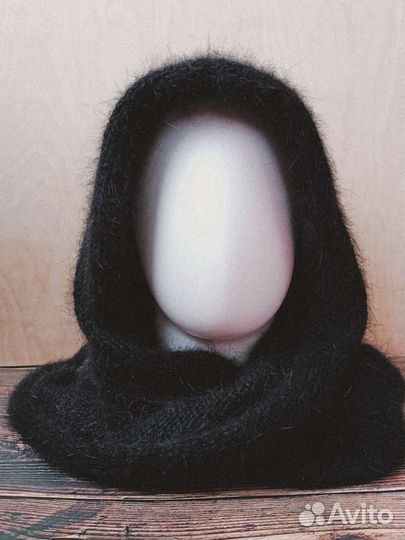 Комплект из пуха норки (шапка,бактус, варежки)