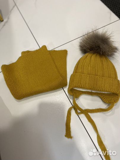 Шапка и снуд детский