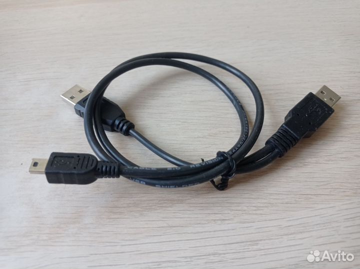 Кабель USB - mini-USB, с дополнительным питанием