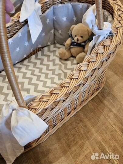 Кокон плетёная люлька для младенца (натур. лоза)