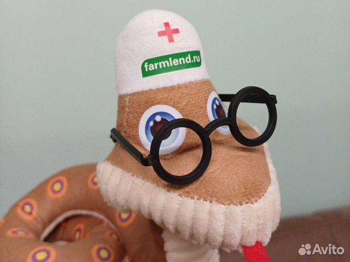 Мягкая игрушка змея символ года медик