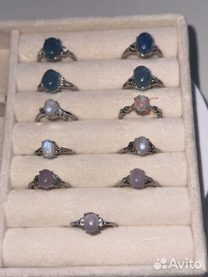 Кольцо с натуральным камнем