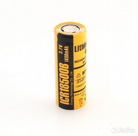 Аккумулятор ET ICR18500B (3.7В, 1400мАч, Li-Ion )