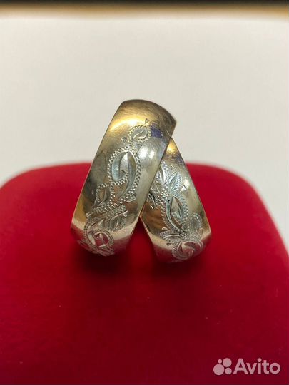 Серебряные кольца с позолотой