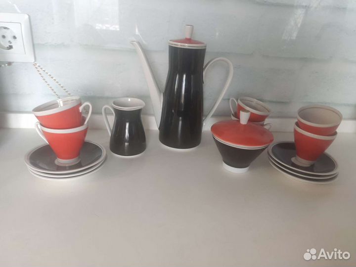 Кофейный сервиз гдр, фарфор