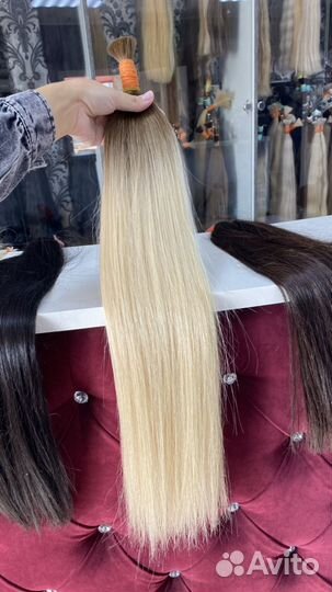Волосы натуральные блонд