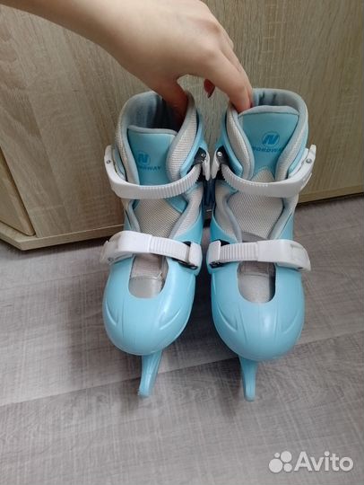 Коньки детские раздвижные 34-37 бу