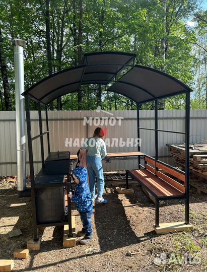 Мангал в стиле лофт