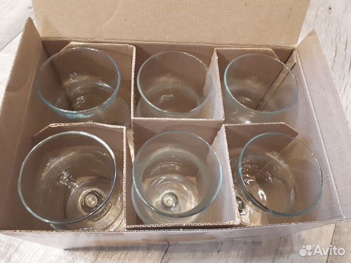 Бокалы для коктейлей харикейн 6шт. Новые