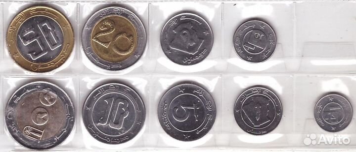 Алжир. Набор 9 монет 1992-2018 годов. Фауна