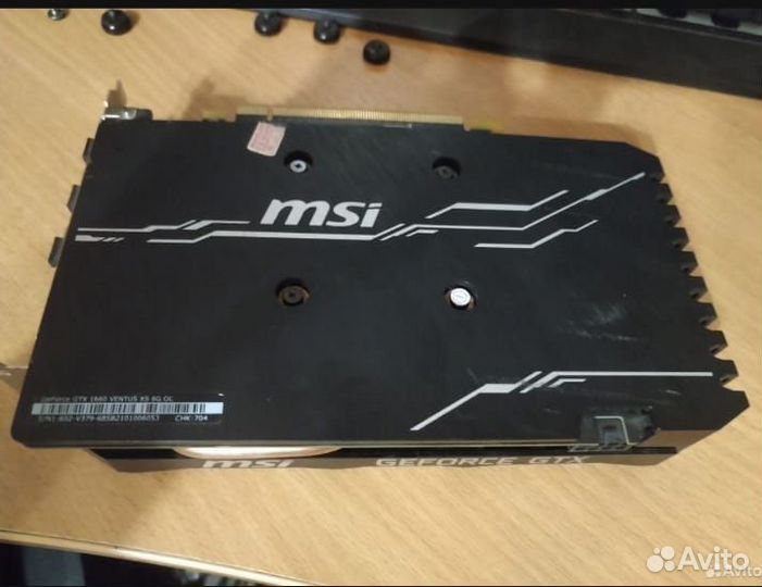 Видеокарта 1660 msi ventus XS 6 Gb OC