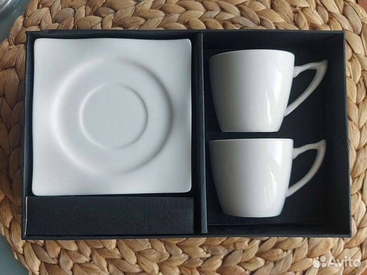 Кофейная чашка с блюдцем 2 шт. Набор новый