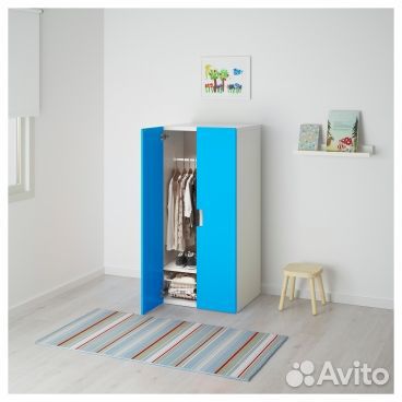 Шкаф в детскую для одежды IKEA стува со штангой