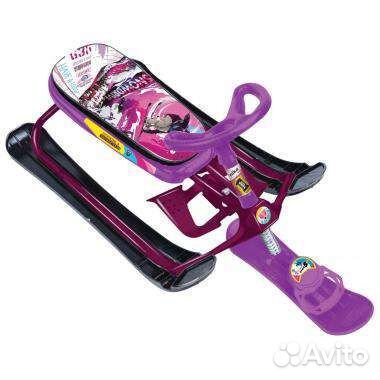 Детский снегокат со спинкой