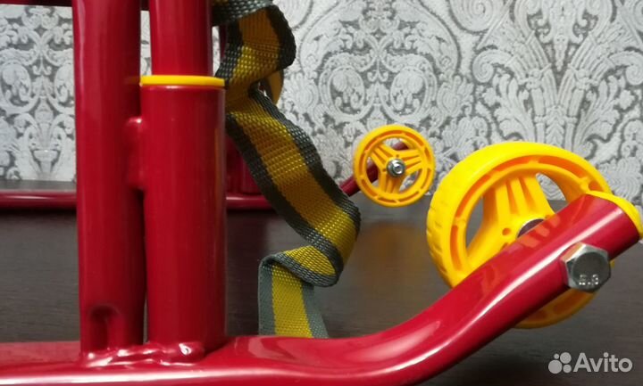 Новые Санки Ника Тимка 5 Комфорт с колесом Красные