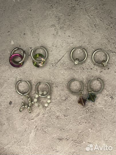 Серьги конго трансформеры бублики