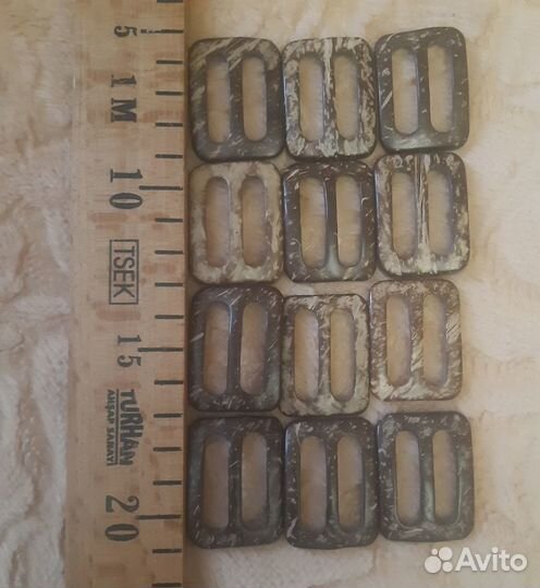 Пряжк кокосовая и металическая