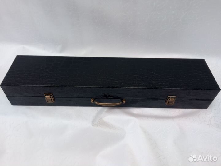 Шашлычный набор в кожаном кейсе российский