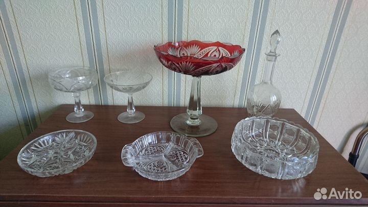 Хрустальная посуда в ассортименте: