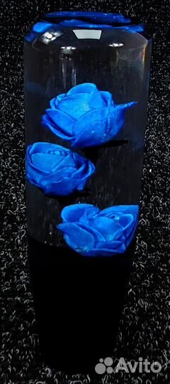 Ручка МКПП универсальная - Роза 15см (Синий)