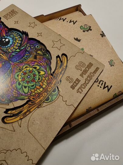 Деревянный пазл сова