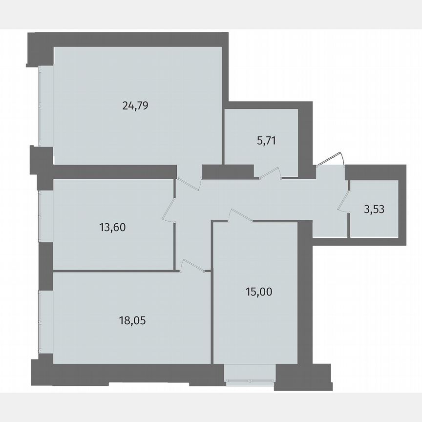 3-к. квартира, 92,7 м², 2/13 эт.