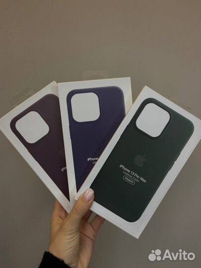 Кожаный чехол для iPhone 13 pro max MagSafe Leathe