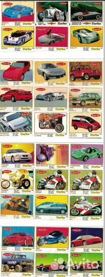 Вкладыши от жевательных резинок 90-х Turbo