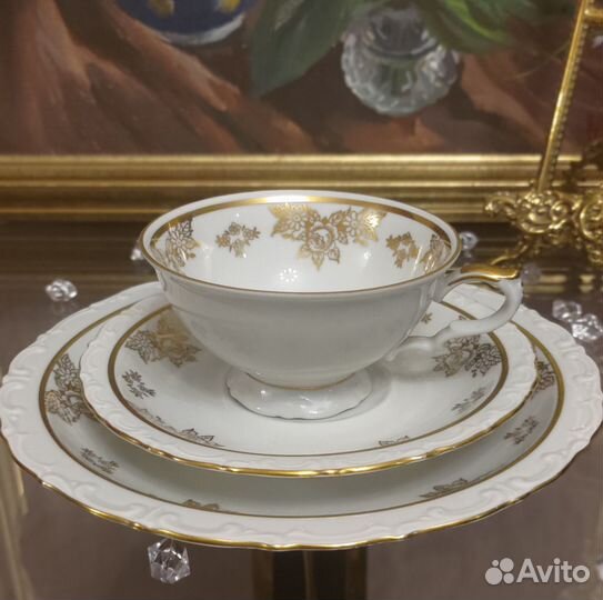 Антикварное чайное трио, Германия