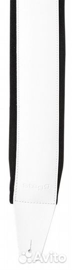 Гитарный кожаный ремень Stagg slpl-buckle WH