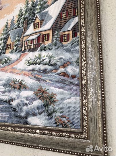 Картина вышитая крестом ручная работа