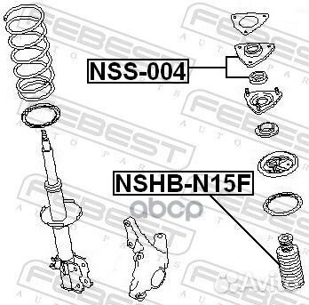 Пыльник амортизатора nissan almera 00-02 перед