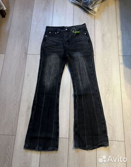 Джинсы клеш balenciaga flared lost tape jeans