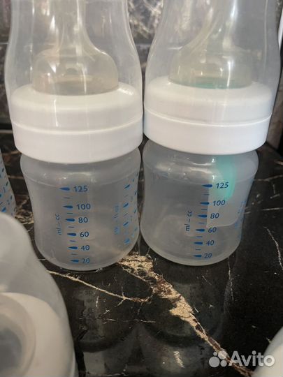 Philips avent бутылочки 4 шт и антиколиковая соска