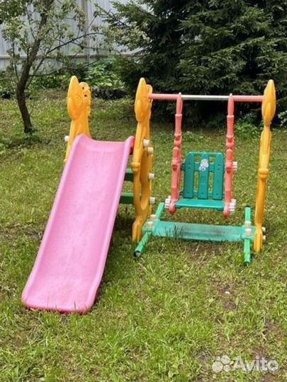 Горка - качели детские Бегемот,Ching Ching