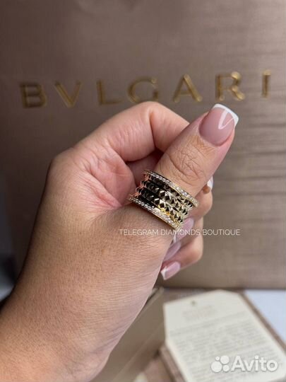 Кольцо bvlgari B zero желтое золото 750